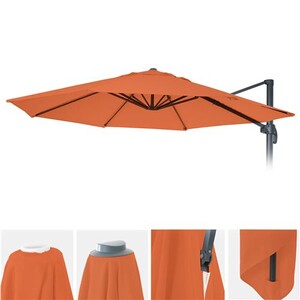 Ombrellone Parasole Decentrato MCW-A96 3x4m Alluminio Con Volante Arancio Girevole Con Base Ombrellone Parasole Decentrato MCW-A96 3x4m Alluminio Con Volante Arancio Girevole Con Base