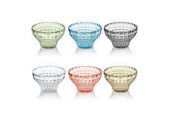 vaisselle guzzini set de 6 coupelles tifanny couleurs assorties - - multicolore - plastique