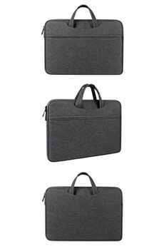 Housse Tablette XEPTIO Sacoche / Sac pochette pour ordinateur / PC portable 15.6 pouces noir - Malette de voyage/affaires Notebook avec poches - Laptop Bag (Acer Nitro 5