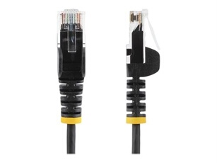 Câble réseau Ethernet RJ45 Cat6 sans crochet de 2 m/UTP/noir - Cordon de raccordement - RJ-45 (M) pour RJ-45 (M) - 2 m - CAT 6 - sans crochet - noir