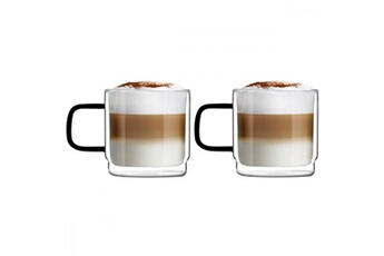 tasse et mugs vialli design - set de 2 tasses bicolores 320ml - transparent -