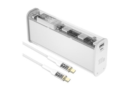 Batterie externe 4Smarts Batterie de Secours 20000mAh 2x USB et USB C 100W Lucid Block Blanc