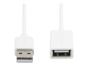 Câble Rallonge USB 1m - Câble USB 2.0 A-A Mâle Femelle - Extension / Prolongateur USB - 1x USB A (M) 1x USB A (F) - Blanc 1 m - Rallonge de câble USB
