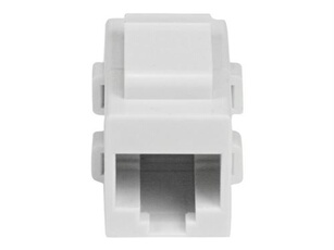Coupleur RJ45 de type Keystone Jack Cat6 F/F - Blanc - Coupleur réseau - RJ-45 (F) pour RJ-45 (F) - CAT 6 - blanc