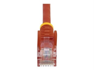 Câble réseau Cat5e UTP sans crochet - 50 cm Rouge - Cordon Ethernet RJ45 anti-accroc - Câble patch - Cordon de raccordement - RJ-45 (M) pour RJ-45