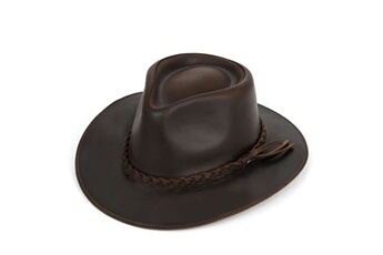 casquette et chapeau de chasse nature et découvertes chapeau en cuir marron taile xl