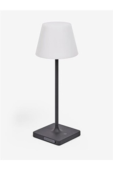 lampe de table pegane lampe de table d'extérieur coloris noir - diamètre 15 x hauteur 38 cm - -