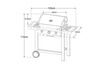 Cook'In Garden - Barbecue au gaz FIESTA 3 - 3 brûleurs avec thermomètre 10,5kW photo 4