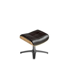 Pouf pivotant rembourré en cuir 5035C, 52 x 42 x 39 cm. -