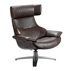 Fauteuil pivotant en cuir avec relax 5022C, 88 x 85 x 105 cm. -
