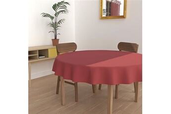nappe de table soleil d'ocre nappe anti-tâches ronde 180 cm alix rouge, par