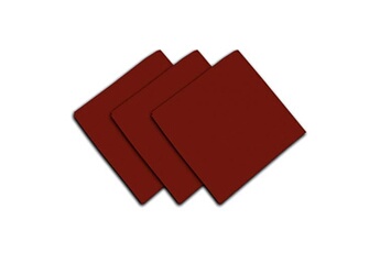 serviette de table soleil d'ocre lot de 3 serviettes en coton 45x45 cm panama rouge