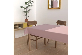 nappe de table soleil d'ocre nappe anti-tâches rectangle 140x300 cm alix rose, par