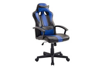 chaise gaming happy garden fauteuil de bureau gamer noir et bleu crash