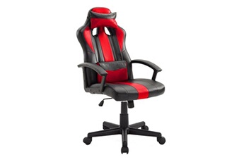 chaise gaming happy garden fauteuil de bureau gamer noir et rouge crash