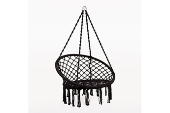 fauteuil suspendu de jardin bahli noir 113 cm