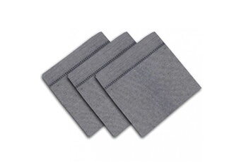 serviette de table soleil d'ocre lot de 3 serviettes 45x45 cm venise gris, par