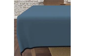 nappe de table soleil d'ocre nappe rectangle anti-tâches en microfibre lavée 140x240 cm boheme bleu canard, par