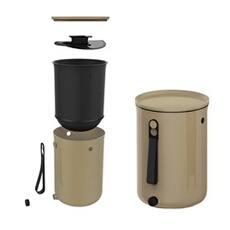 Composteur Bokashi Organko 2 9,6L+1 kg d''activateur-Capuccino