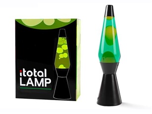 Itotal - Lampe à Lave - 36 cm - Vert et Jaune
