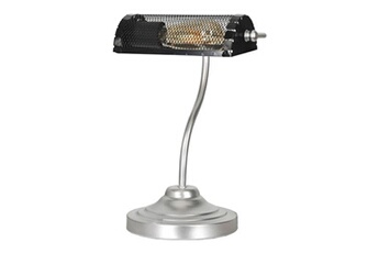lampe de bureau premium xl lampe de bureau ditton 37 x 26 x 26 cm e27 argenté noir [lux.pro]