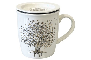 tasse et mugs faye mug avec infuseur pour le thé et couvercle arbre