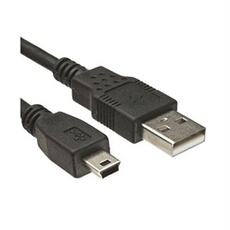 Câble Mini USB USB Mâle Universel Tablette Tactile Smartphone Caméra GPS Noir