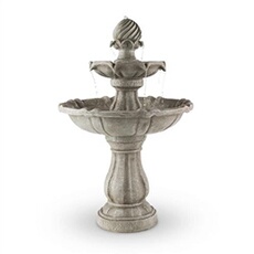 Fontaine de jardin - Vogelsbrunn - Fontaine décorative - 3W - Décoration de jardin - Alimentation solaire - Protection IP44 - Gris