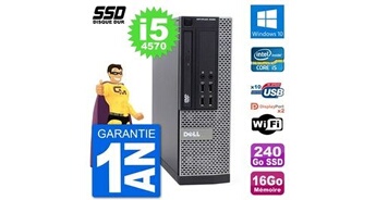 Pc optiplex 9020 sff intel core i5-4570 ram 16go ssd 240go windows 10 wifi