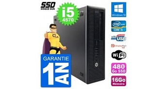 Pc prodesk 600 g1 sff intel core i5-4570 ram 16go ssd 480go windows 10 wifi