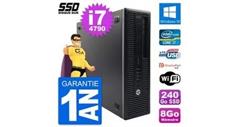 Pc prodesk 600 g1 sff intel core i7-4790 ram 8go ssd 240go windows 10 wifi