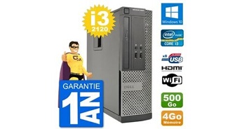 Pc optiplex 3010 sff i3-2120 ram 4go disque dur 500go hdmi windows 10 wifi