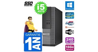 Pc optiplex 3020 sff i5-4570 ram 16go ssd 240go windows 10 wifi