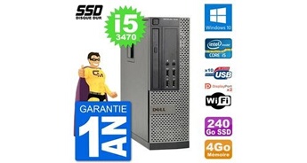 Pc optiplex 7010 sff intel core i5-3470 ram 4go ssd 240go windows 10 wifi
