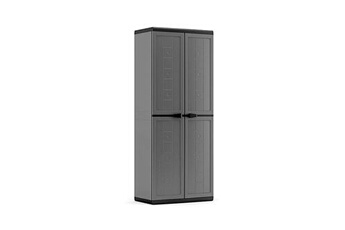 armoire de rangement kis armoire en résine jolly 68 x 39 x 166 cm gris 9732