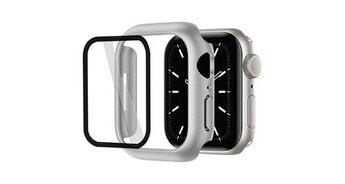 Coque et étui téléphone mobile VISIODIRECT Film verre trempé pour apple watch serie 8 45 mm + coque de protection noire - -