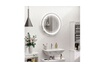 Kleankin Miroir salle de bain lumineux led 35 w - dim. Ø 60 x 4h cm - fonction anti-buée, interrupteur tactile, luminosité réglable - alu. Verre photo 3