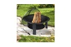 Relaxdays Brasero de jardin, protection étincelles, tisonnier inclus, bac à feu, extérieur, fonte, d 73 cm, noir photo 2