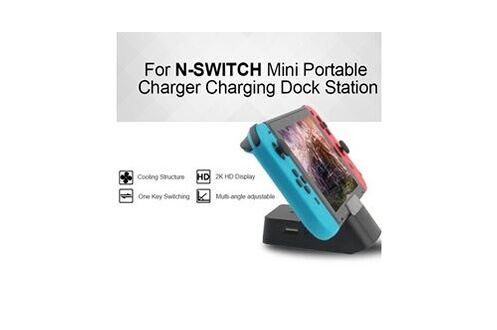 Console Nintendo Switch GENERIQUE Commutateur nt support de charge réglable  portable dock tv convertisseur d'adaptateur hdmi - noir