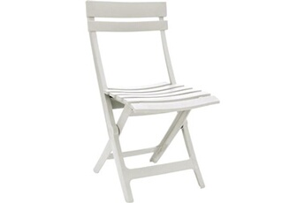 tabouret jardinage grosfillex chaise pliante miami - blanc