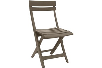 chaise de jardin grosfillex chaise pliante miami - taupe