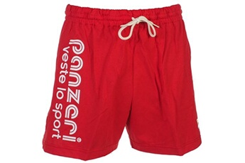 short et bermuda sportswear panzeri shorts multisports uni a rouge jersey short rouge taille : xs