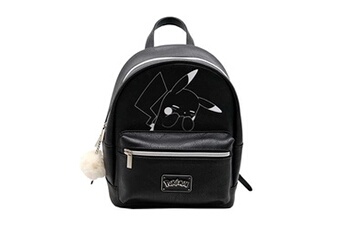 sac à dos nintendo pokemon pikachu black fashion sac à dos - pouques multiples - stractures réglables