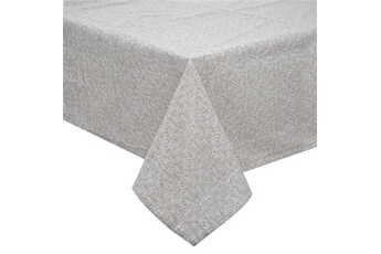 nappe de table atmosphera - nappe rectangulaire chambray kadi - 250x150 cm - beige lin - chambray kadi
