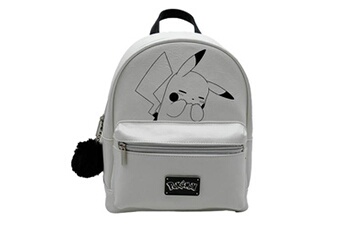 sac à dos nintendo pokemon pikachu white fashion sac à dos - pouques multiples - stractures réglables