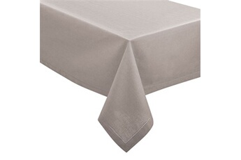 nappe de table paris prix atmosphera - nappe rectangulaire jane en coton - 240x140 cm - gris clair - jane