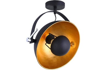 lampe de lecture generique plafonnier orientable en mã tal - industriel - h 29 x ã~ 31 cm - noir