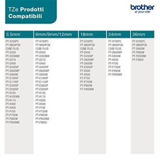 Brother TZe-R231 P-Touch Ruban textile d'origine, 12 mm 12 mm gold/rosa