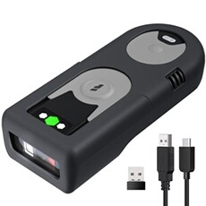 Bluetooth Lecteur de Code Barre 1D CCD avec Adaptateur USB 2.4Ghz, Scanner Codes sur Ecran, Portable et avec Raccourcis Exclusifs