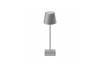 lampe de bureau v-tac vt-7703 lampe de table - 3000k - variable par touche - rechargeable - gris